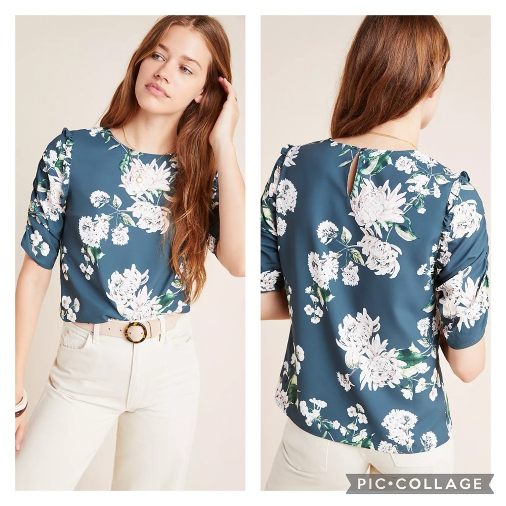 EUC Anthropologie Dolan Jodie Floral Blouse